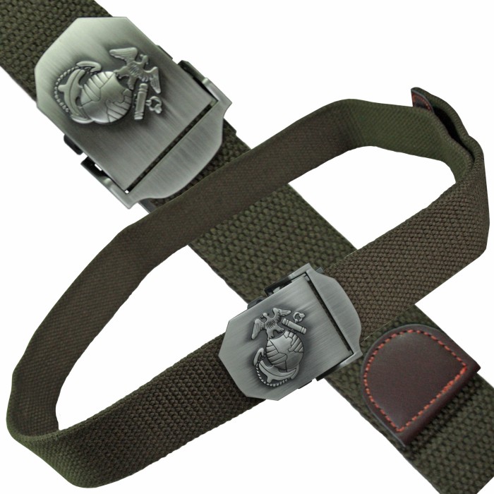 MFH USMC Hosen Gürtel, oliv, mit hellem Metallschloss